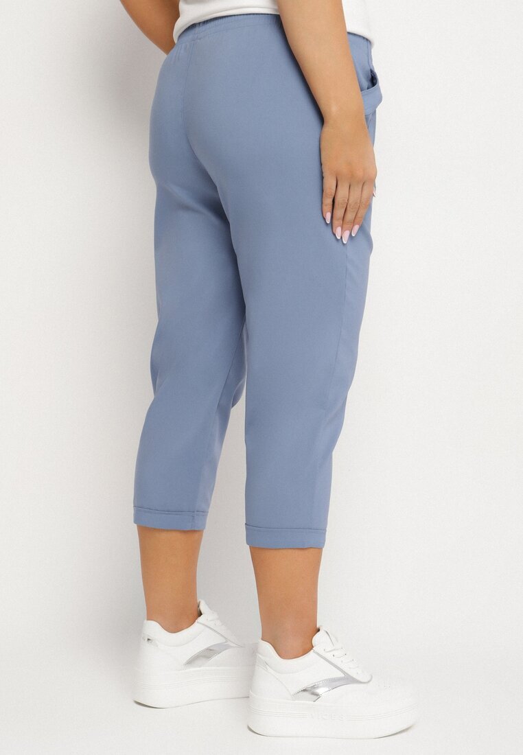 bh forever Pantaloni Albastri cu Vâscoză Decorați cu Buzunare Liranta