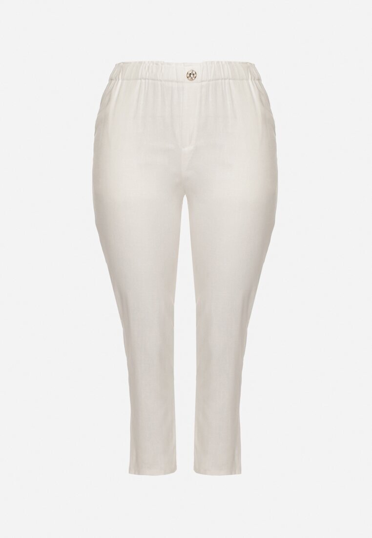 bh forever Pantaloni Albi cu in cu croi clasic Liravaia