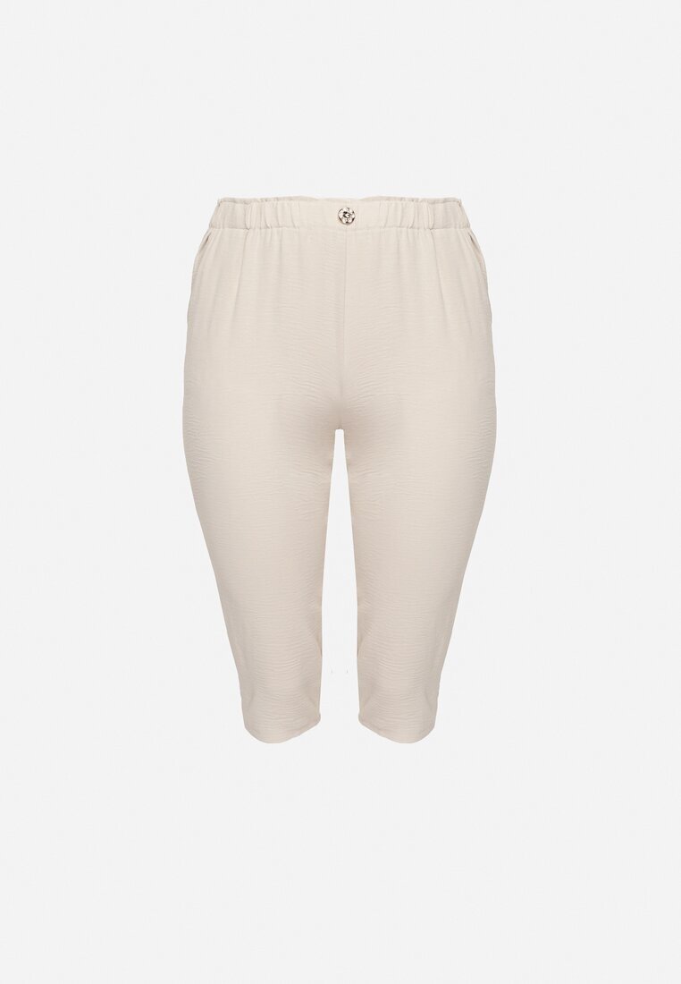 bh forever Pantaloni bej cu elastic în talie 7/8 Tenimira