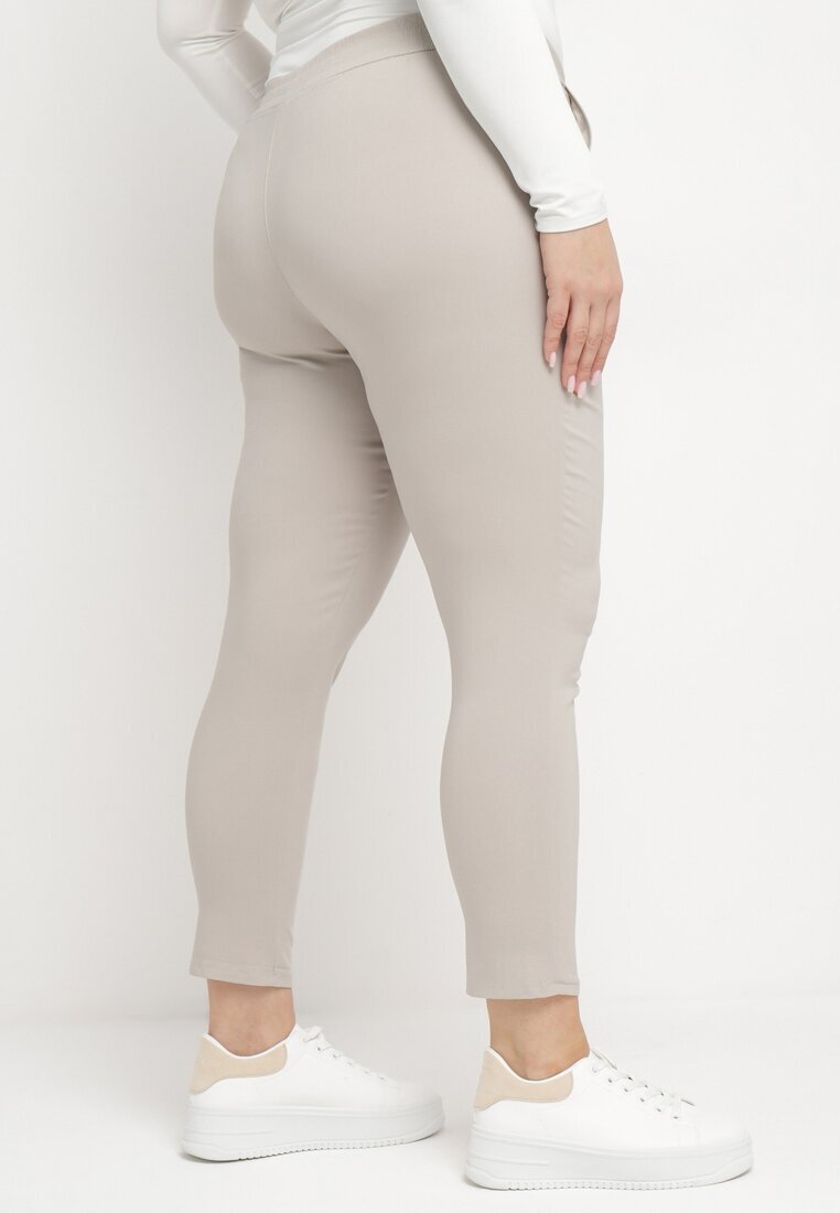 bh forever Pantaloni Bej deschis cu crac 7/8 și buzunare Gavotta