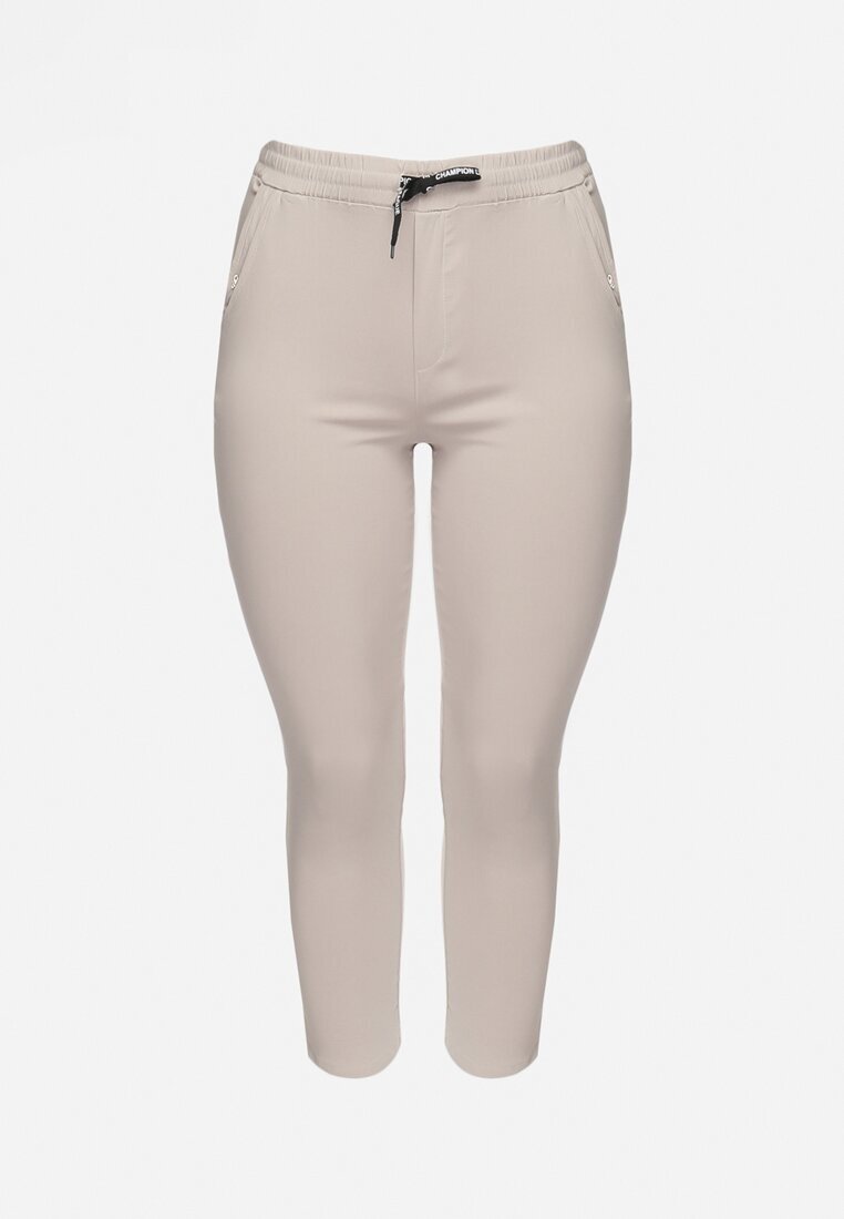 bh forever Pantaloni Bej deschis cu crac 7/8 și buzunare Gavotta