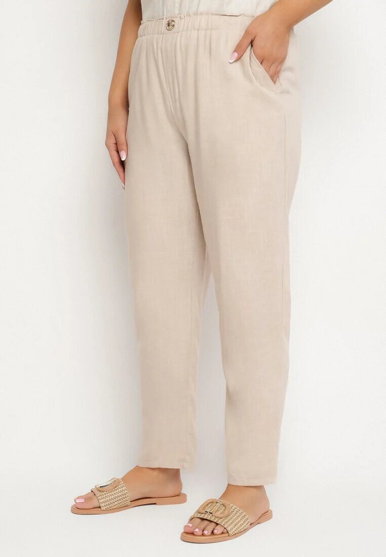 bh forever Pantaloni Bej deschis cu In cu Croială Clasică Liravaia