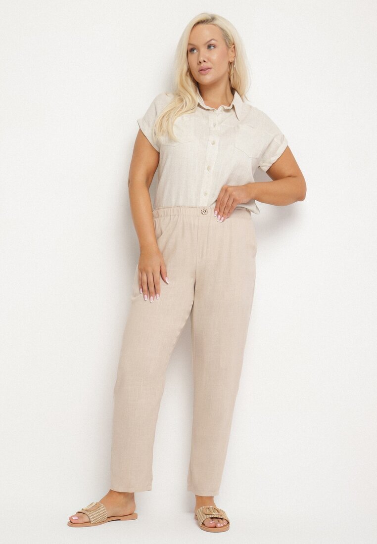 bh forever Pantaloni Bej deschis cu In cu Croială Clasică Liravaia