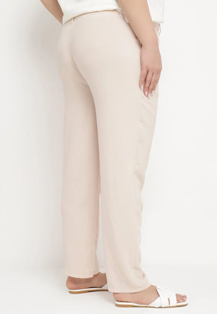bh forever Pantaloni bej deschis Regular Legați în talie în stil Paperbag Tamburia