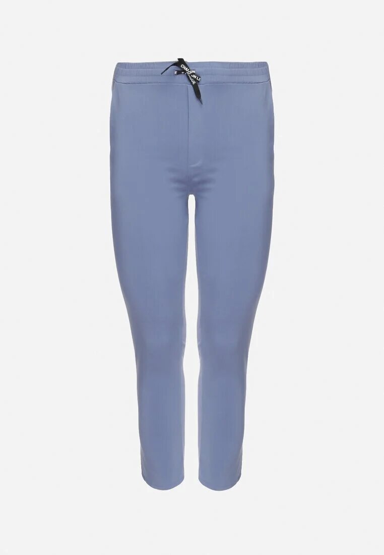 bh forever Pantaloni casual albaștri cu bandă elastică în talie și șnururi decorative Penderia