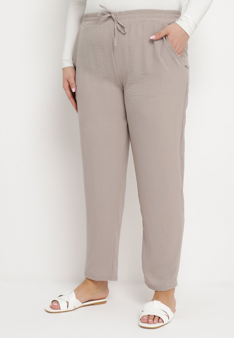 bh forever Pantaloni Gri Casual cu bandă elastică în talie cu buzunare oblice Mousesa