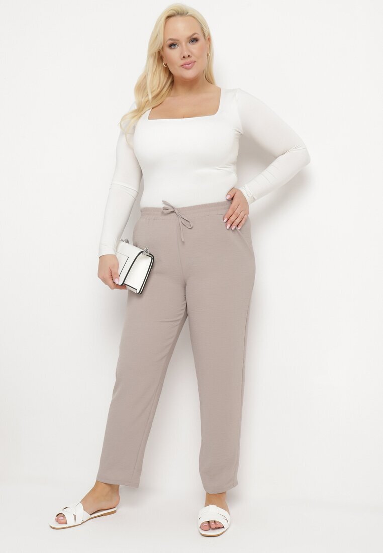 bh forever Pantaloni Gri Casual cu bandă elastică în talie cu buzunare oblice Mousesa