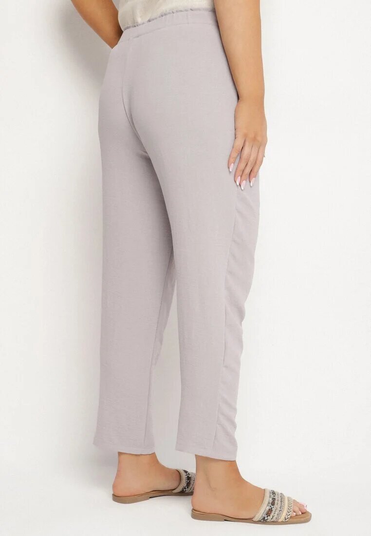 bh forever Pantaloni Gri cu Croială Dreaptă cu Elastic în Talie Filavia