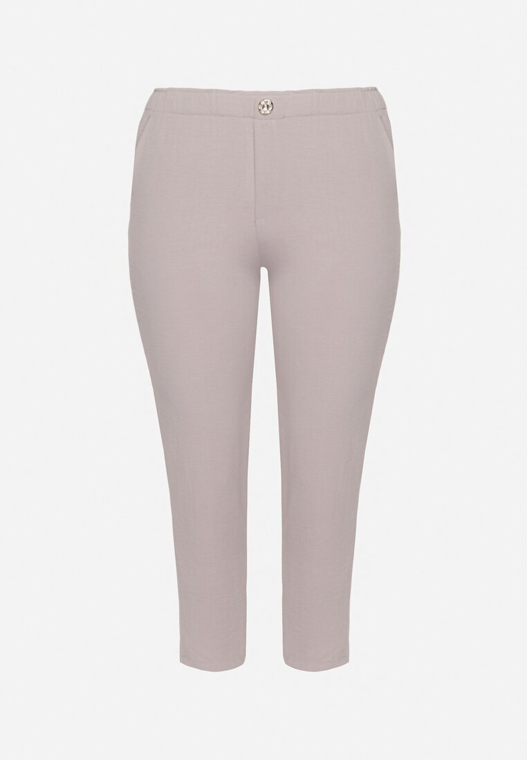 bh forever Pantaloni Gri cu Croială Dreaptă cu Elastic în Talie Filavia