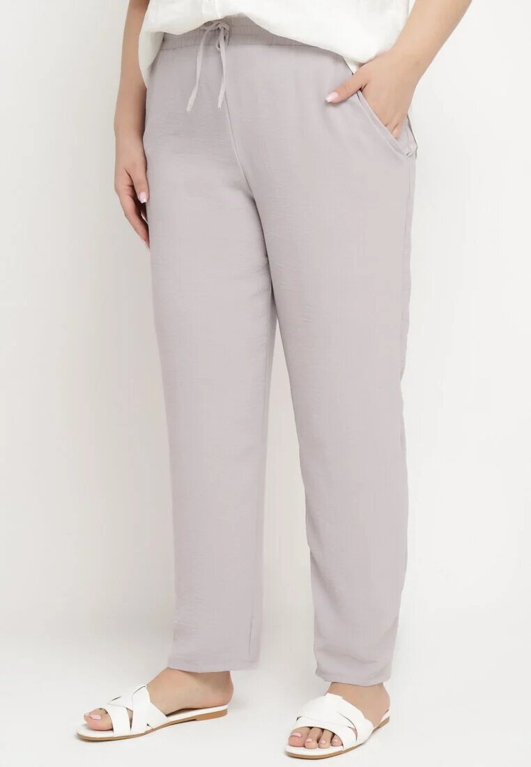 bh forever Pantaloni Gri deschis Casual cu bandă elastică în talie cu buzunare laterale Mousesa