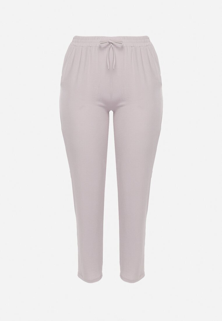 bh forever Pantaloni Gri deschis Casual cu bandă elastică în talie cu buzunare laterale Mousesa