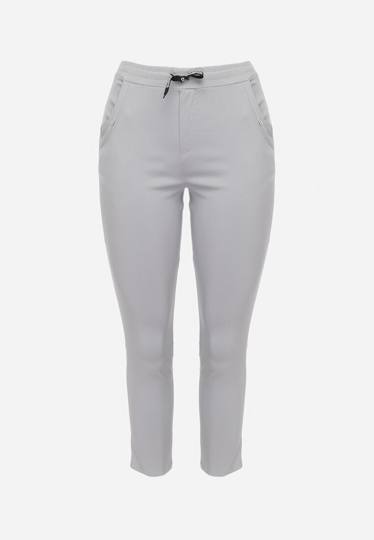 bh forever Pantaloni Gri deschis cu lungime 7/8 și Buzunare Gavotta