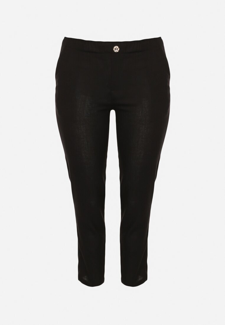 bh forever Pantaloni Negri din in cu o croială clasică Liravaia
