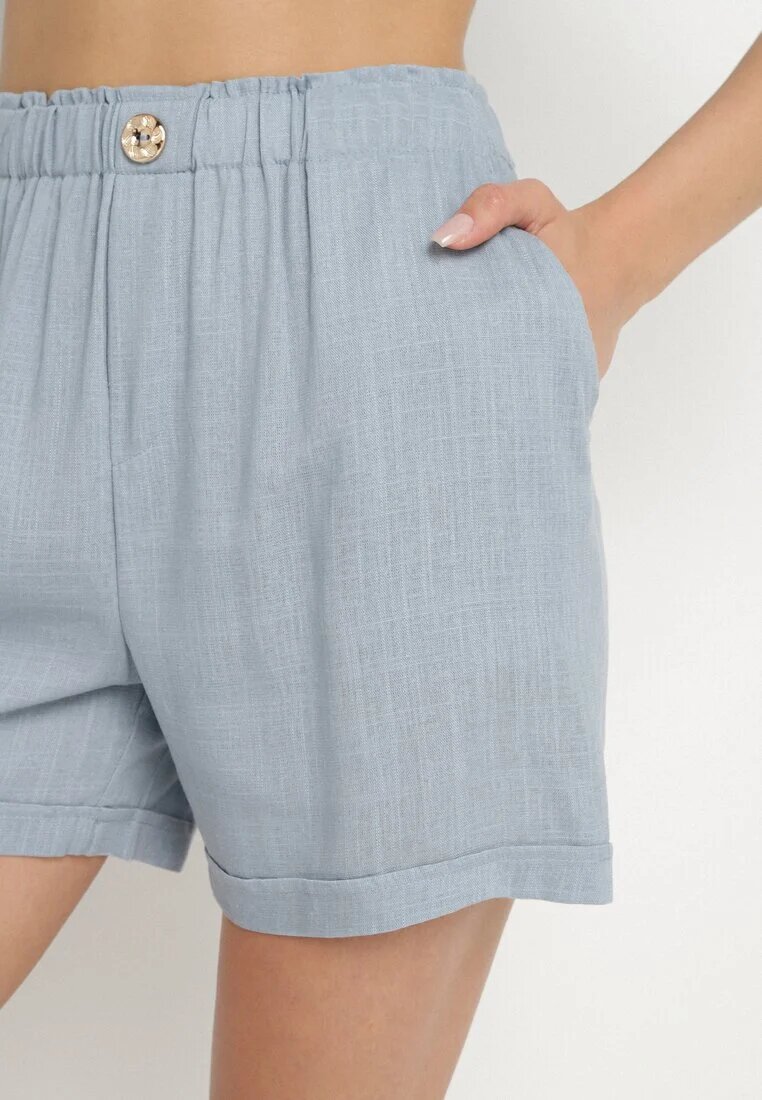 bh forever Pantaloni scurți Albaștri Clasici cu In cu Elastic în Talie și Buzunare Filarenea
