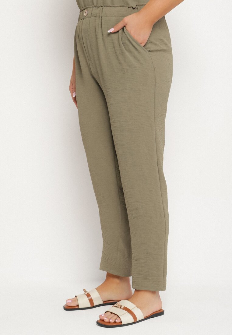 bh forever Pantaloni Verzi cu Croială Dreaptă cu Elastic în Talie Filavia