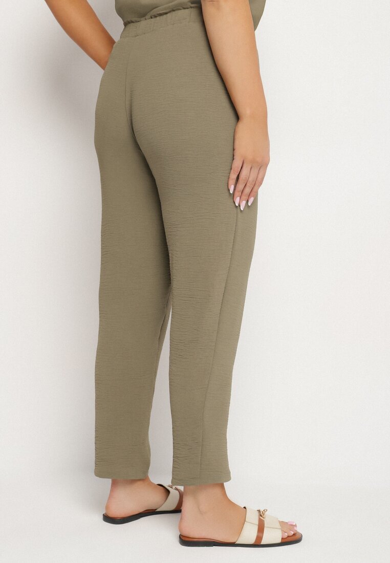 bh forever Pantaloni Verzi cu Croială Dreaptă cu Elastic în Talie Filavia