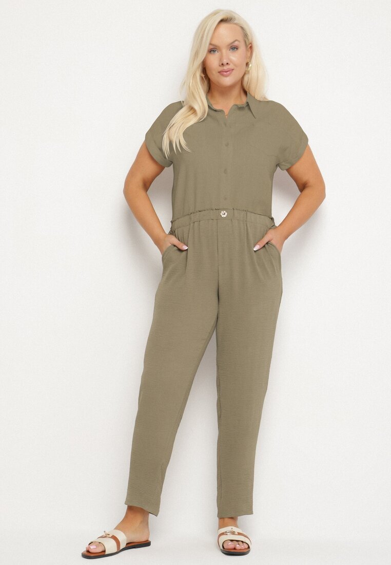 bh forever Pantaloni Verzi cu Croială Dreaptă cu Elastic în Talie Filavia