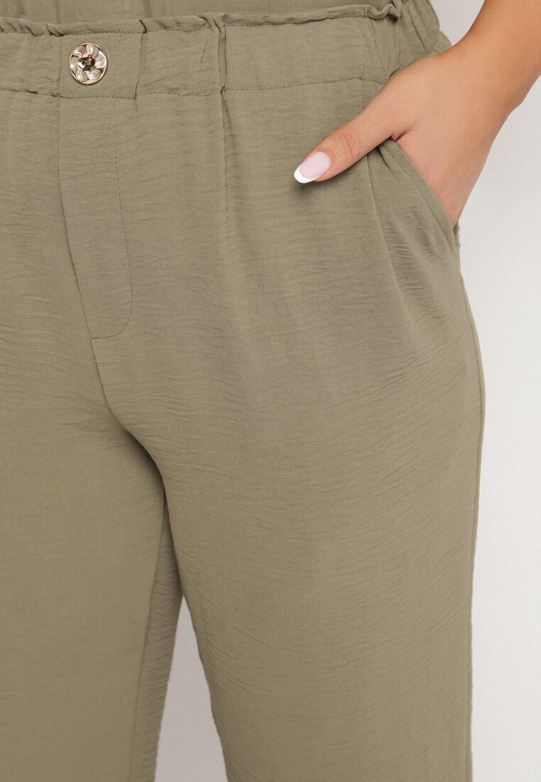 bh forever Pantaloni Verzi cu Croială Dreaptă cu Elastic în Talie Filavia