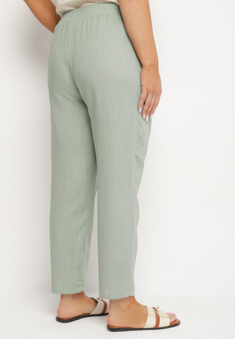 bh forever Pantaloni Verzi cu In și Gumă Elastică în Talie Nativena