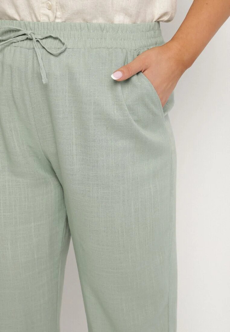 bh forever Pantaloni Verzi cu In și Gumă Elastică în Talie Nativena