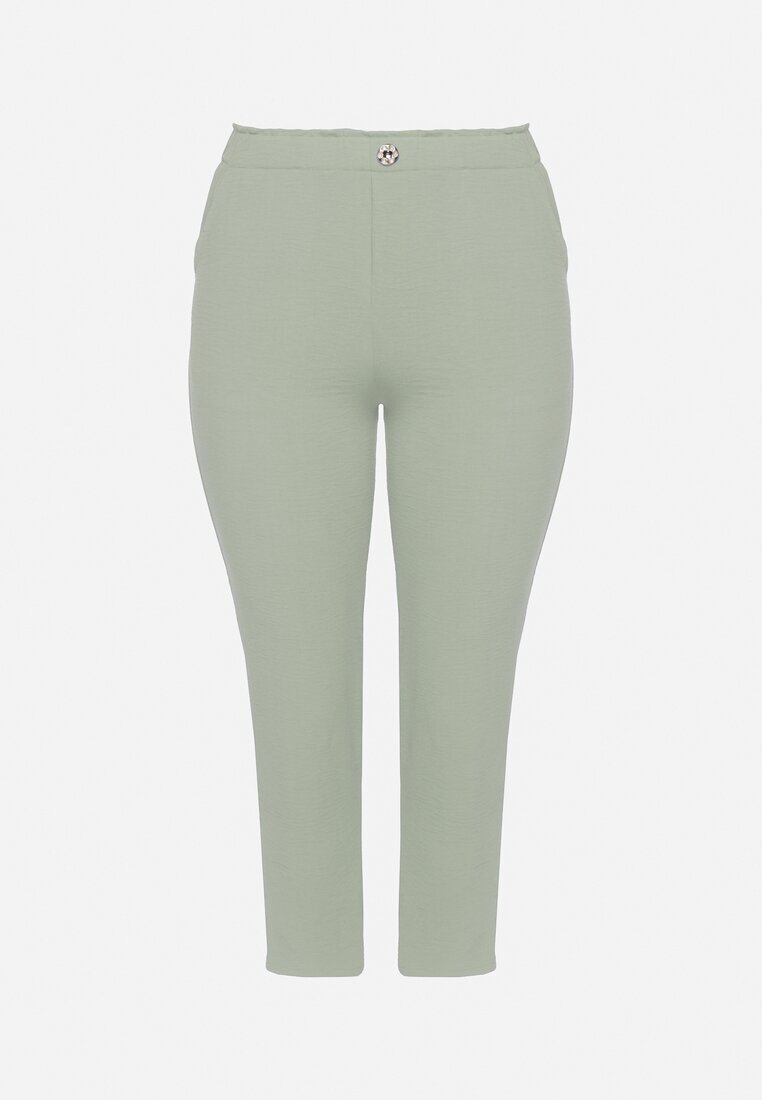 bh forever Pantaloni Verzi din In cu Croială Clasică Liravaia