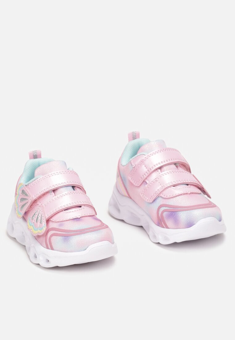 bi&ki Încălțăminte sport Roz pe talpă luminoasă cu curele decorative și cu branț din piele Aubrianna