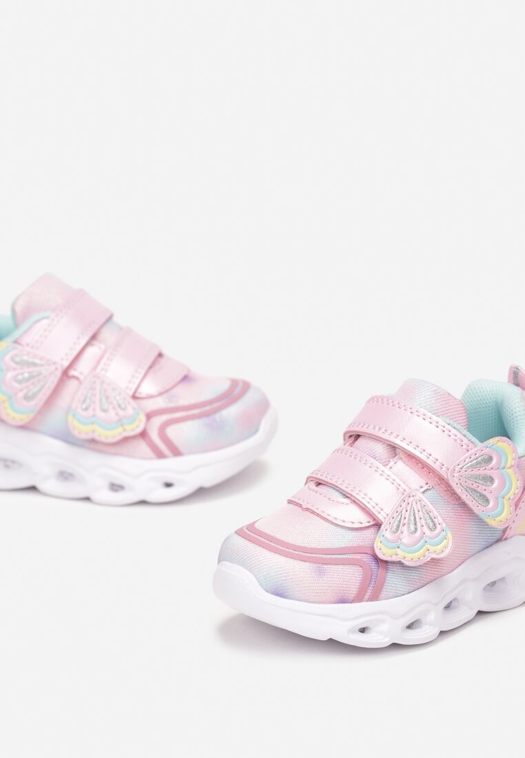 bi&ki Încălțăminte sport Roz pe talpă luminoasă cu curele decorative și cu branț din piele Aubrianna