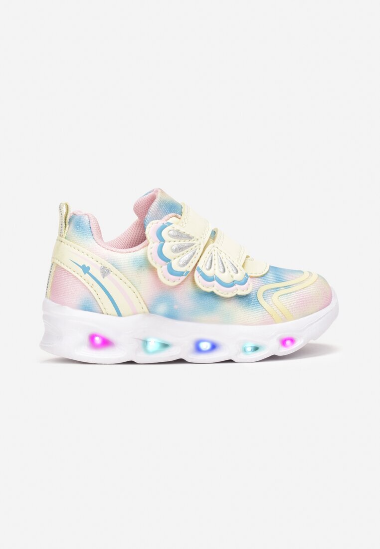 bi&ki Pantofi Sport Galbeni pe Talpă Luminoasă cu Arici Decorativi și Brant din Piele Aubrianna