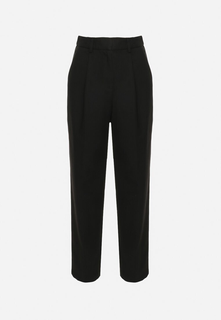 bisou's project Pantaloni Largi Negri De costum cu buzunare Vireal