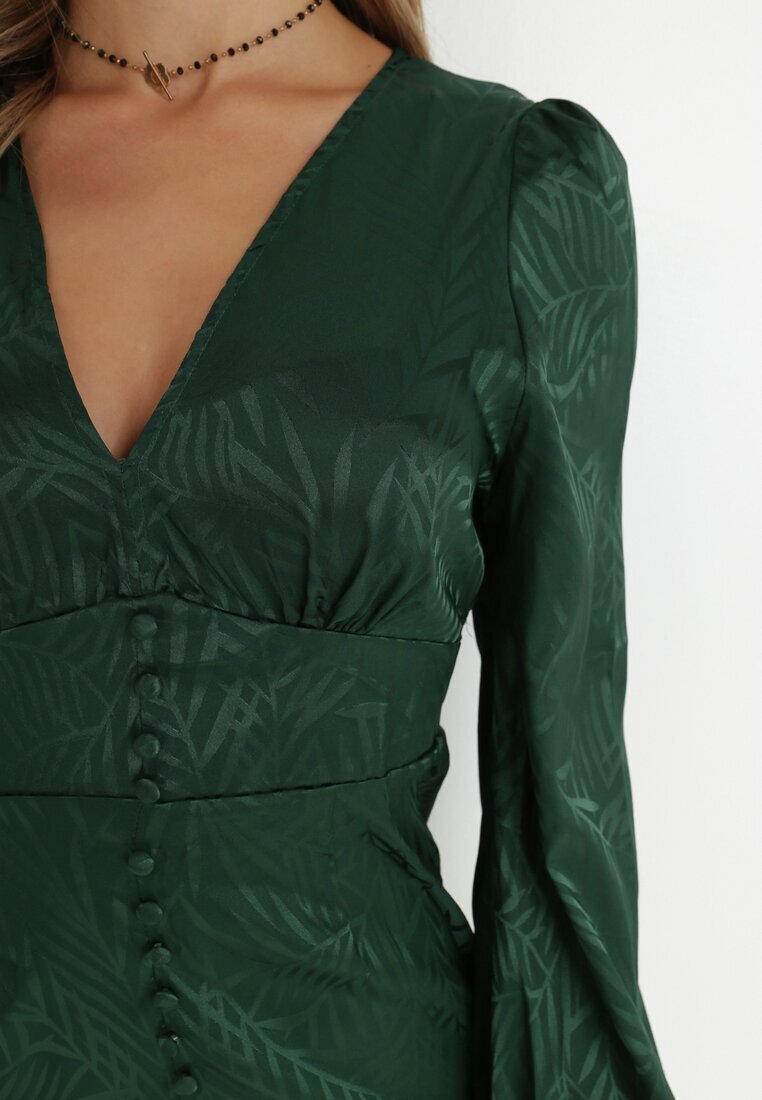 bisou's project Rochie Verde Cambrată Phoebis