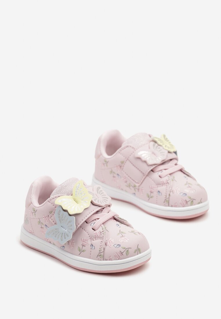 bl&ki Sneakers roz cu branț din piele și aplicații Nilavira