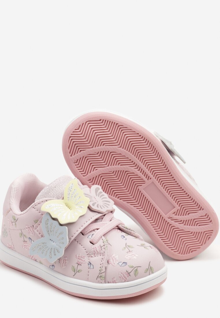 bl&ki Sneakers roz cu branț din piele și aplicații Nilavira
