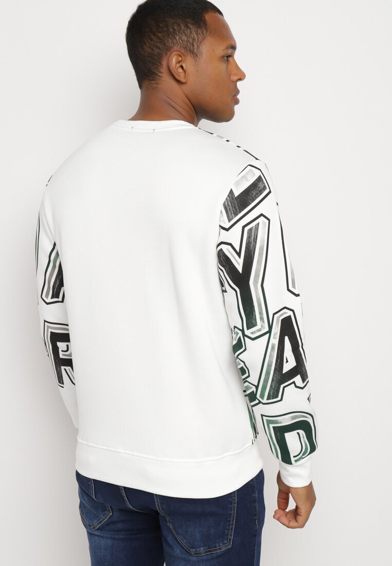  Bluza Albă cu Fleece și Bumbac cu terminații elastice Yolaria