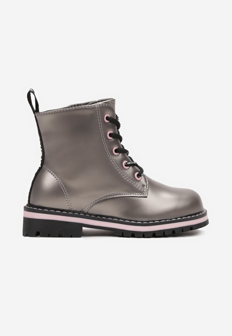 Botine Argintii Metalice Jaylee