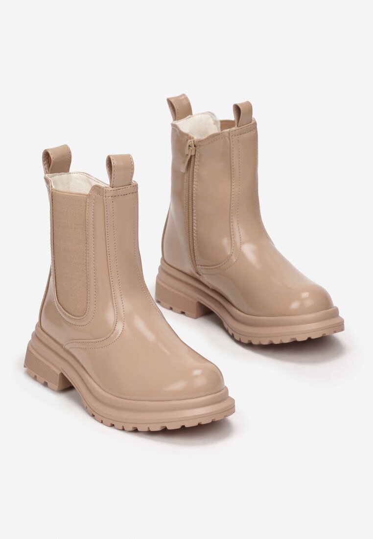  Botine Bej Chelsea Orpah