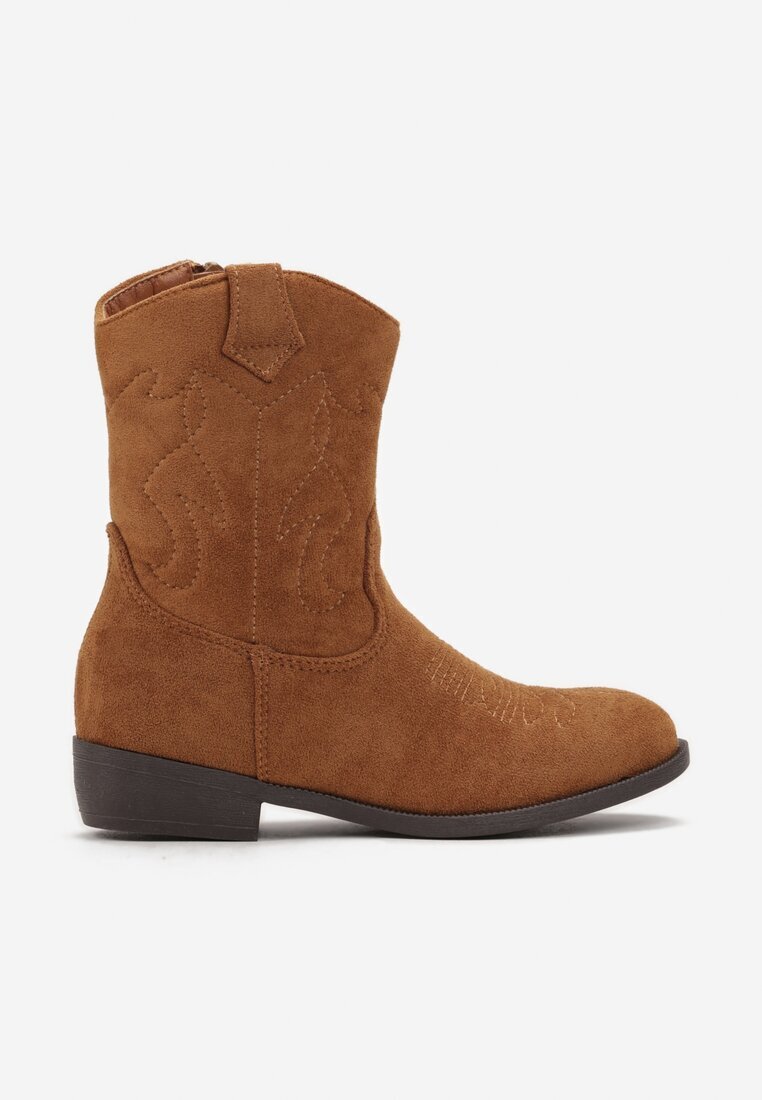  Botine Maro Cowboy cu Cusături Taito