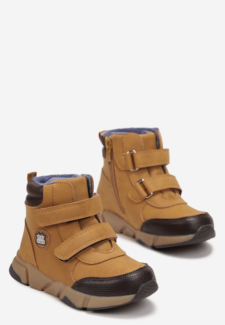  Botine Maro tip trapper închise cu două barete velcro Rata