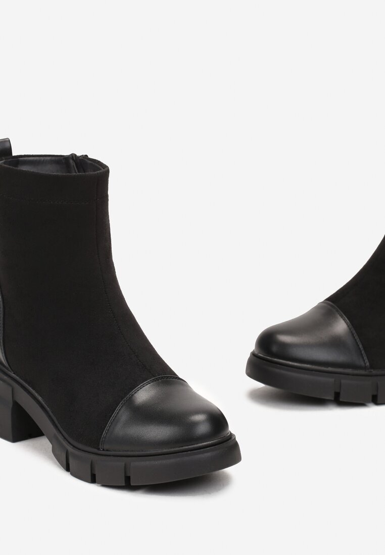  Botine Negre cu toc jos Alimexa