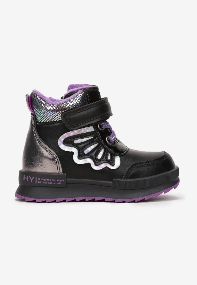 Botine Negre cu Velcro Issa