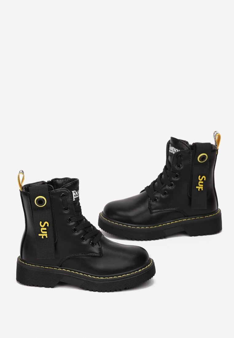 Botine Negre-Galbene worker Ampadia