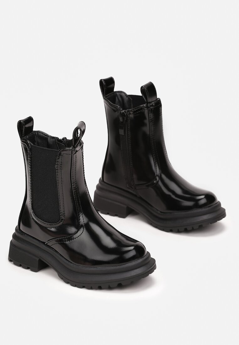  Botine Negre Ghete chelsea Hephzibah
