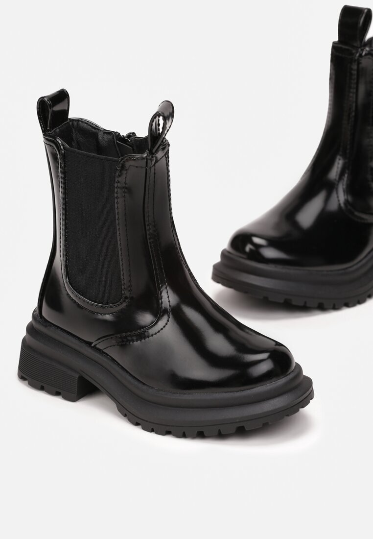  Botine Negre Ghete chelsea Hephzibah