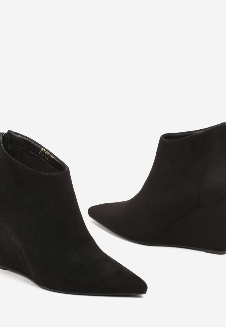  Botine Negre pe Pană cu Vârf Ascuțit Derirya