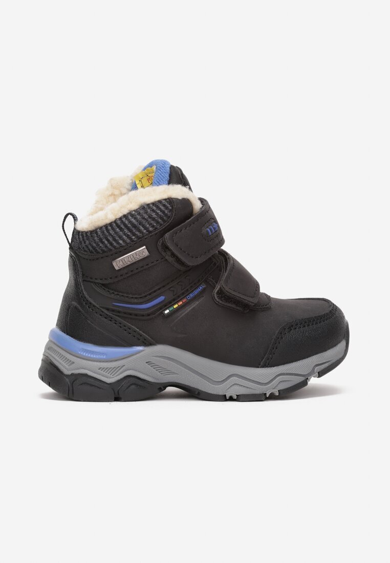  Botine Negru-Albastre Trapper cu Velcro Ligal