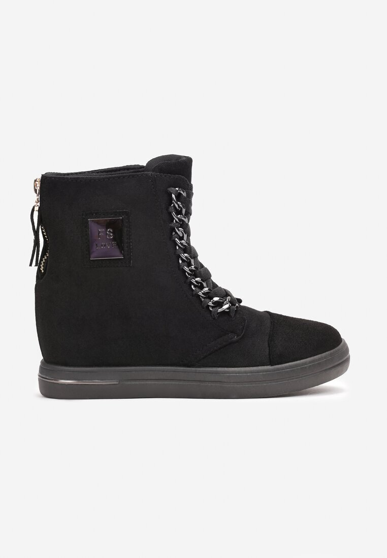  Botine Negru cu argintiu