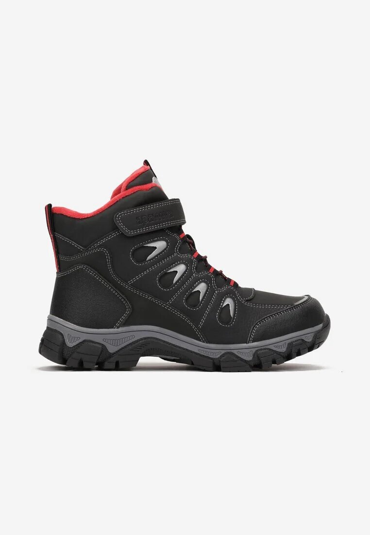  Botine Negru-Roșii de gleznă cu velcro Verves