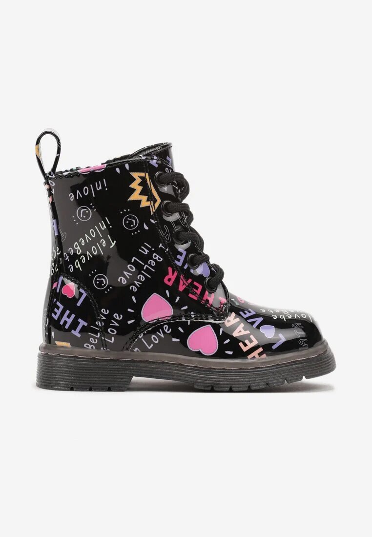  Botine Negru-Roz Trappers Cu fermoar Erissale