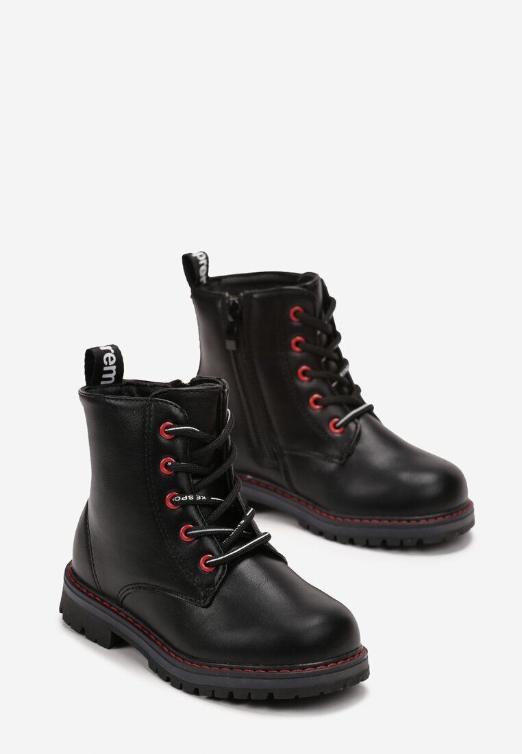  Botine Roșii Metalice Jaylee