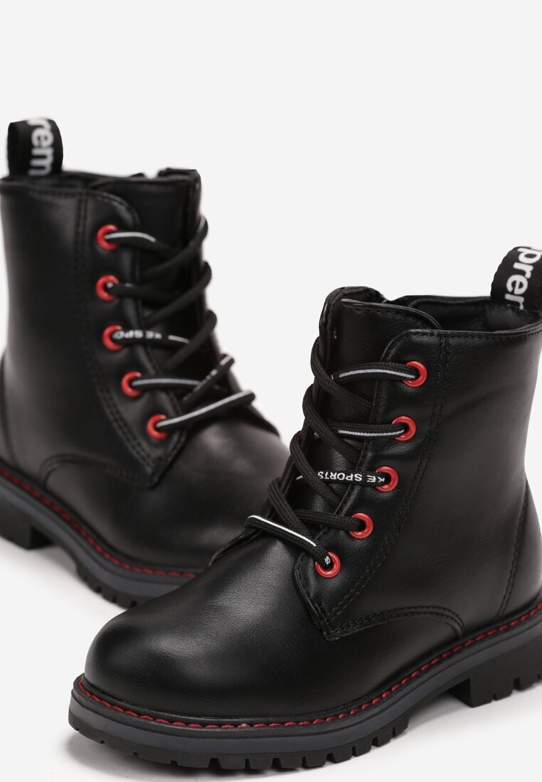  Botine Roșii Metalice Jaylee