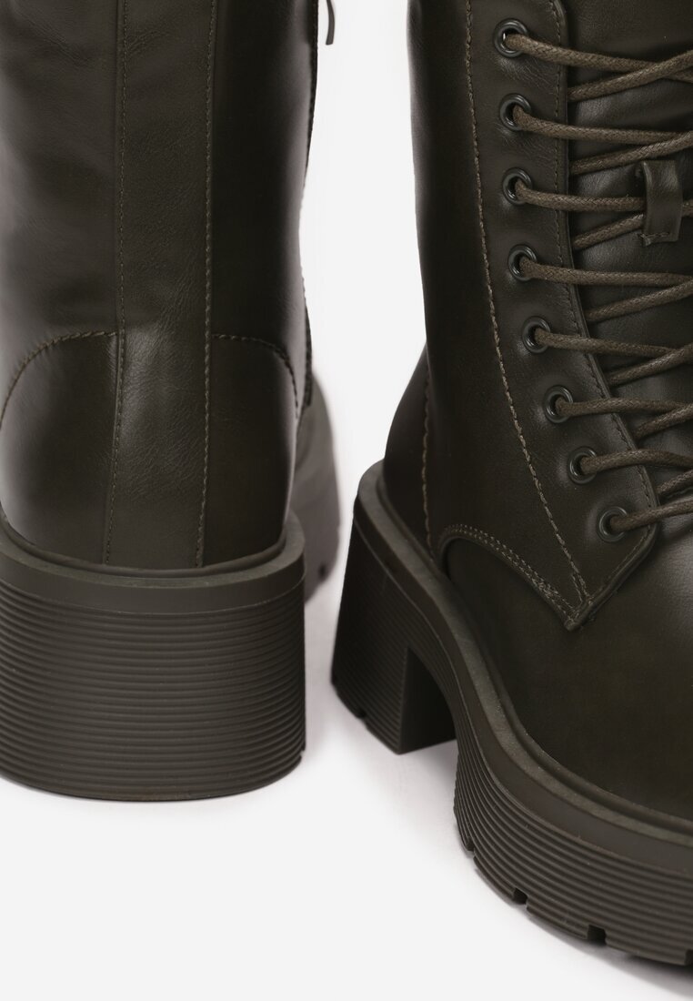  Botine Verzi Worker pe Talpă Groasă Lockharner